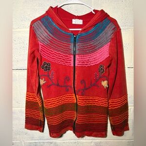 The Collection Royal zip front hoodie jacket size S